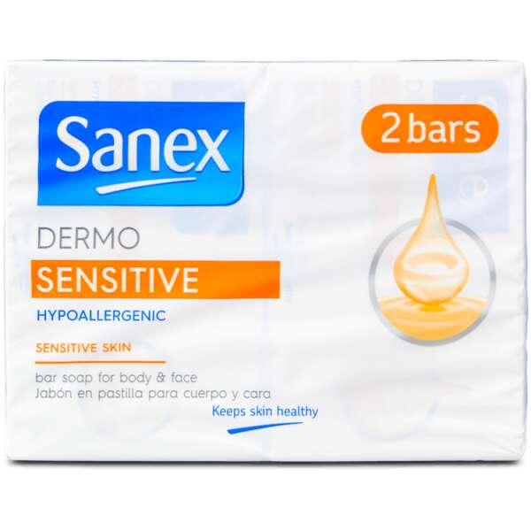 Sanex Bar Soap Dermo Protect Sensitive 90g 2 Pack