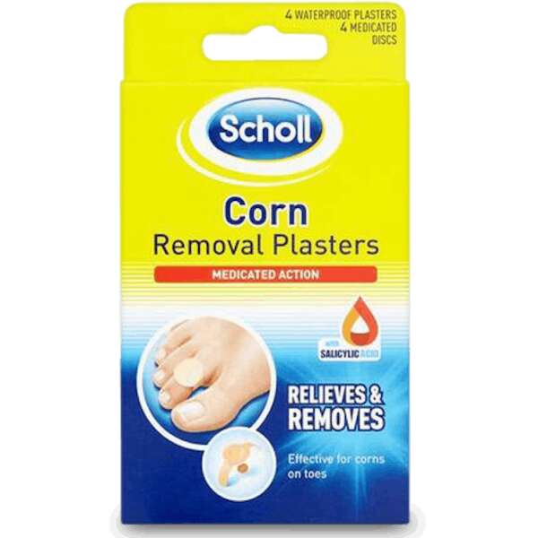 Scholl Corn Removal Plasters 4 Plasters and 4 Discs