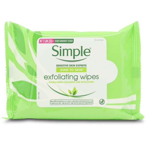 Simple Kind to Skin Exfoliating Wipes 25 wipes