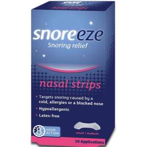 Snoreeze Snoring Relief 10 Nasal Strips S/M