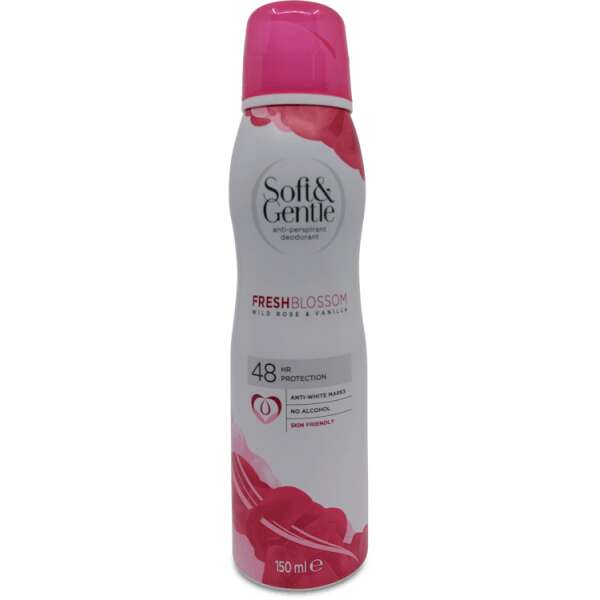 Soft & Gentle Fresh Blossom Wild Rose And Vanilla Deodorant 150ml