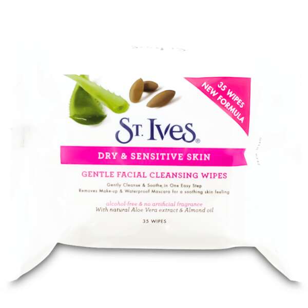 St. Ives Facial Cleansing Gentle Dry and Sensitive 35 Wipes