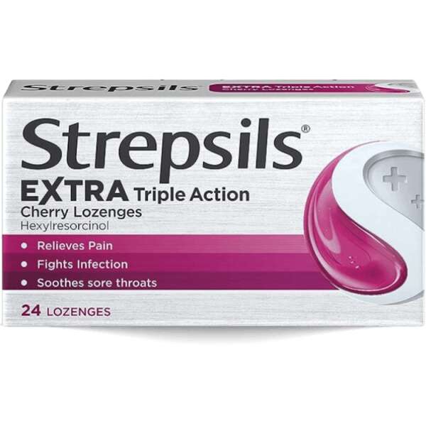 Strepsils Extra Triple Action Cherry 24 Pack