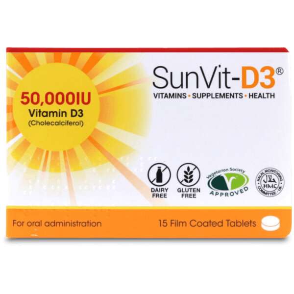 Sunvit-D3 50000iu DD1250 15 pack