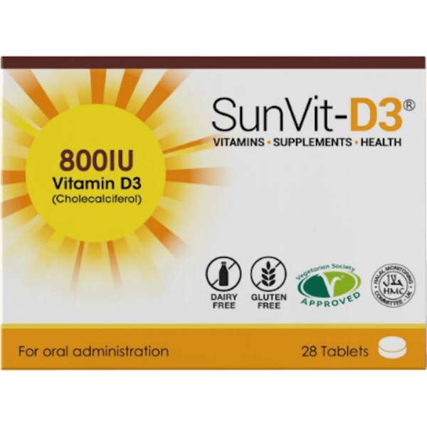 SunVit-D3 800IU 28 Tablets