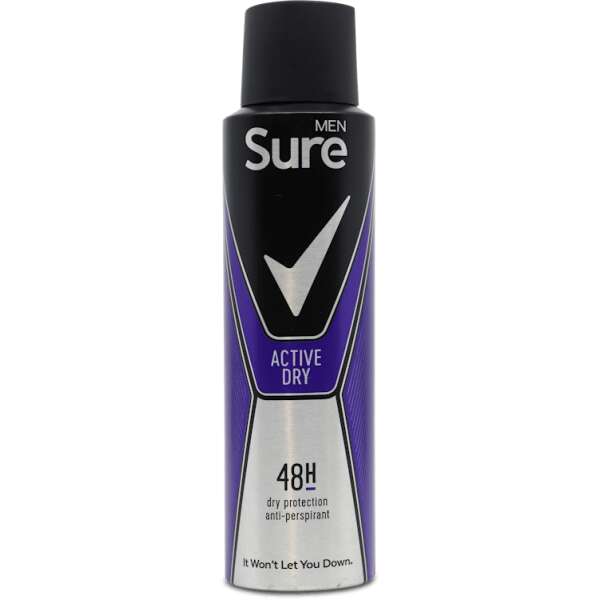 Sure Men Active Dry Antiperspirant Deodorant 150ml