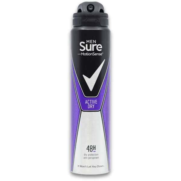 Sure Men Active Dry Antiperspirant Deodorant 250ml