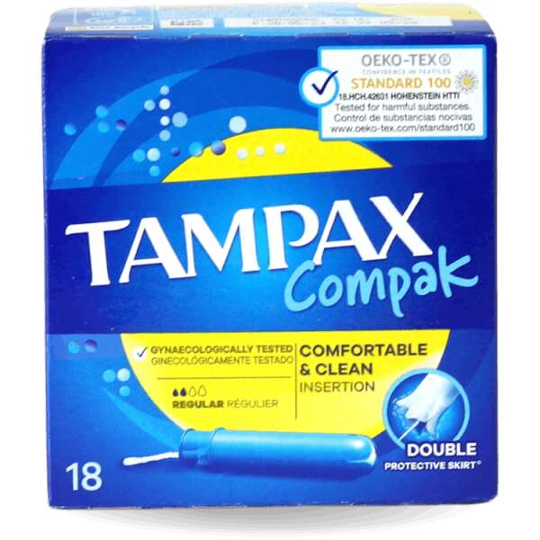 Tampax Compak Regular Tampons 18's