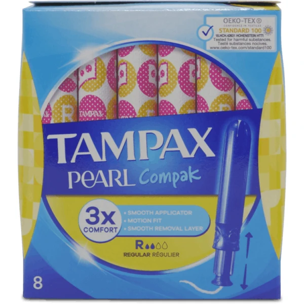 Tampax Pearl Compak Regular 3x Comfort 8 Pack