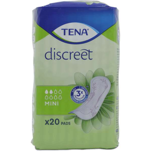 Tena Discreet Ultra Mini Thin Pads 20 Pack