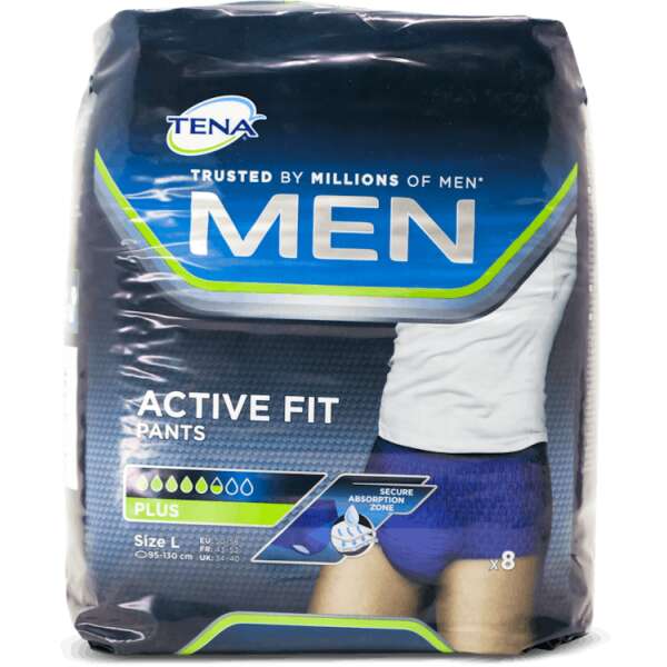 Tena Men Active Fit Plus Large 8 Pack