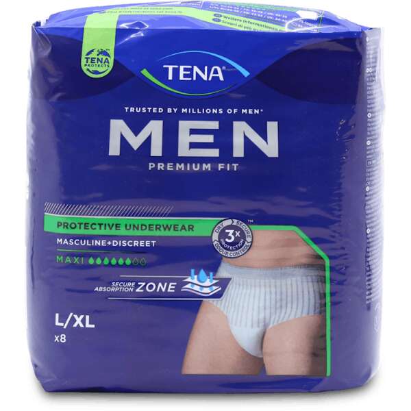 Tena Men Premium Fit Level 4 Pants Large 8 pack