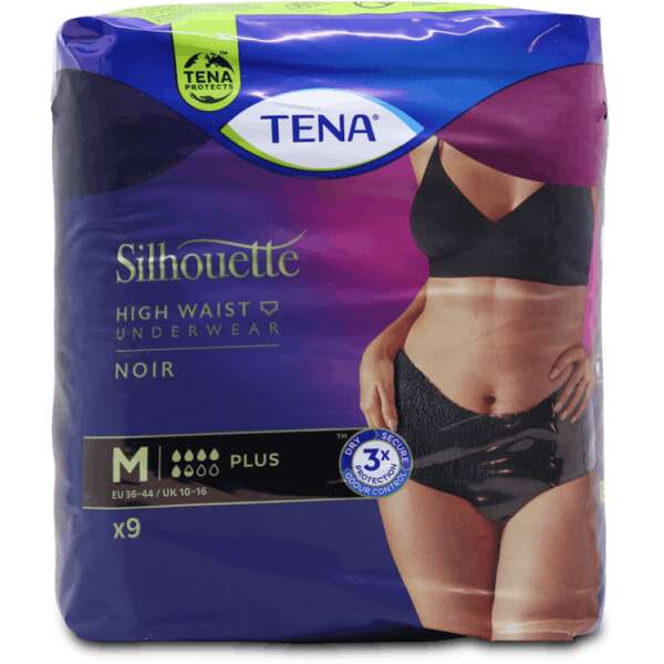 Tena Silhouette Plus Noir Bladder Medium 9 pack