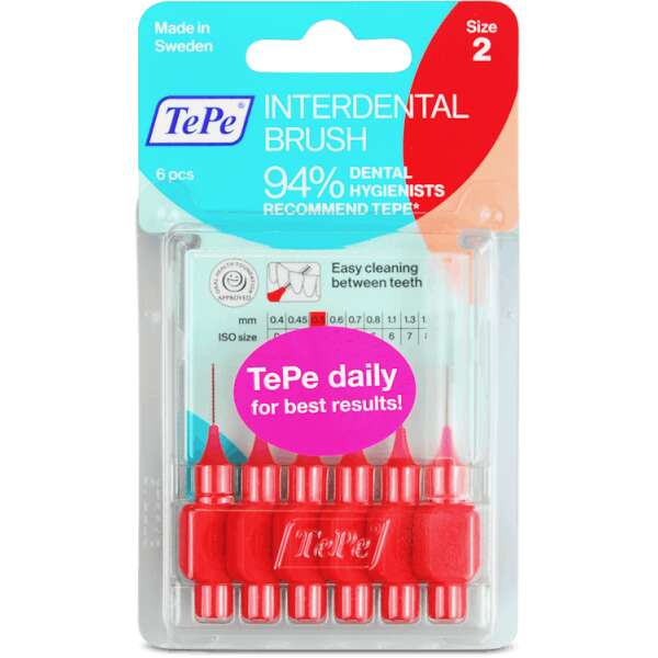 TePe Interdental Brushes 0.5mm 6 Pack