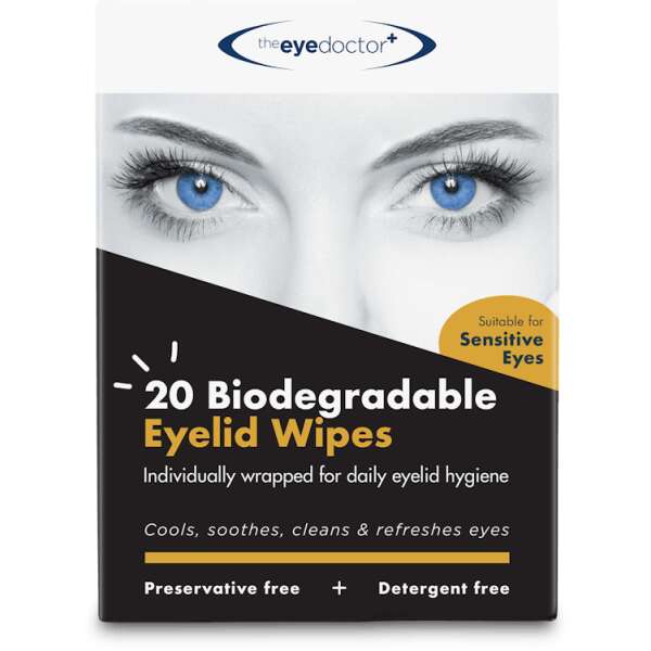 The Eye Doctor Biodegradable Lid Wipes 20 Pack