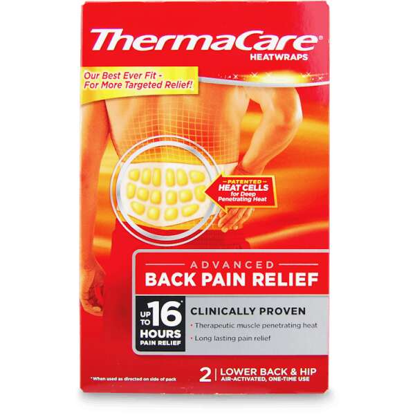 ThermaCare Back Pain Relief Heat Wraps 2 Pack