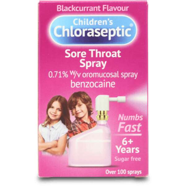 Ultra Chloraseptic Kids Throat Spray Blackcurrant 15ml