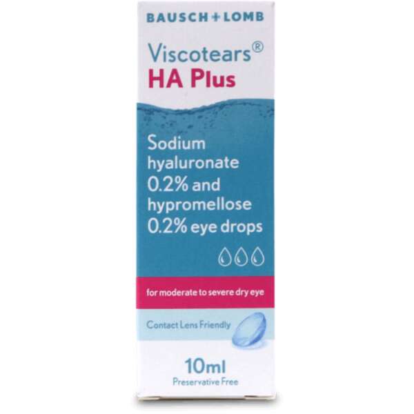 Viscotears Hyaluronic Acid Plus Presservative Free Eye Drops 10ml