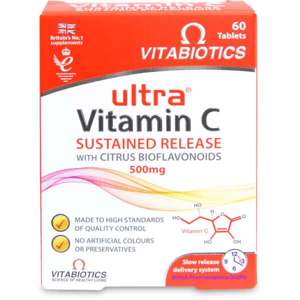 Vitabiotics Ultra Vitamin C Sustained Release 500mg 60 Tablets