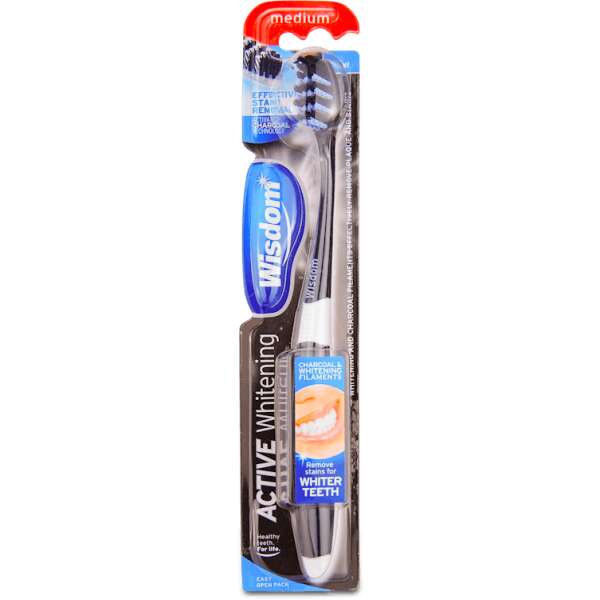 Wisdom Active Whitening Charcoal Toothbrush