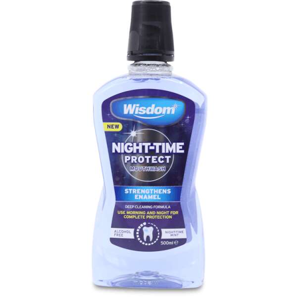 Wisdom Night Time Protect Mouthwash 500ml