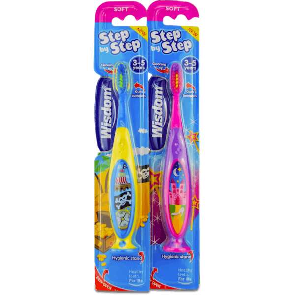 Wisdom Step By Step Soft Toothbrush (3-5 Years) 1 Toothbrush