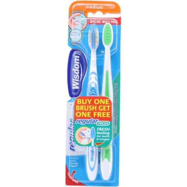 Wisdom Toothbrush  Regular Fresh Med 2 pack