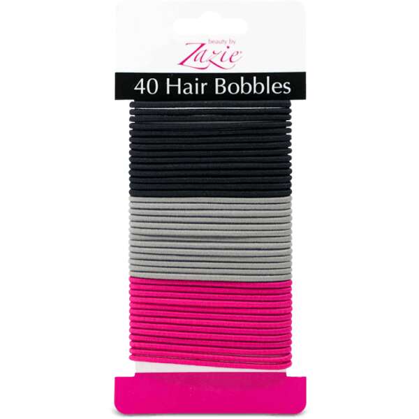 Zazie Hair Bobbles in Pink Grey Black 40 Pack