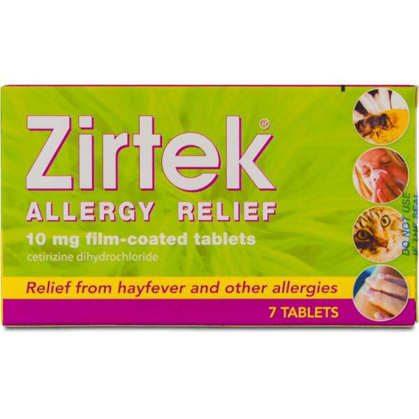 Zirtek Allergy Relief 7 Tablets